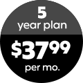 5
year plan $37.99 per mo.